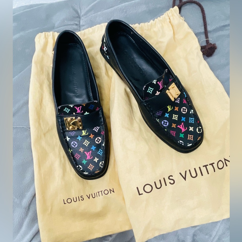Louis Vuitton loafers 36 (6US) Black/Multicolor New